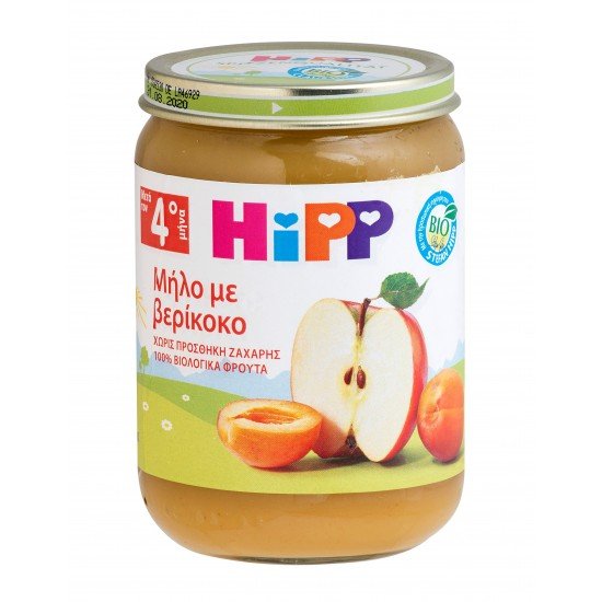Hipp Βρεφικό Γεύμα Φρούτων Μήλο - Βερίκοκο 190gr