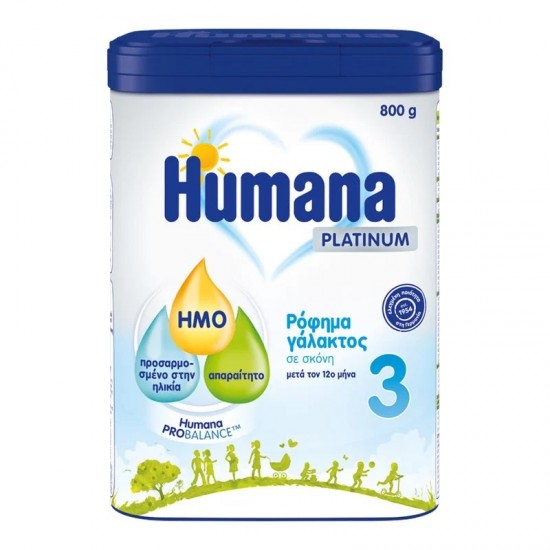 Humana Platinum 3 Ρόφημα Γάλακτος σε Σκόνη, Μετά τον 12ο Μήνα 800gr