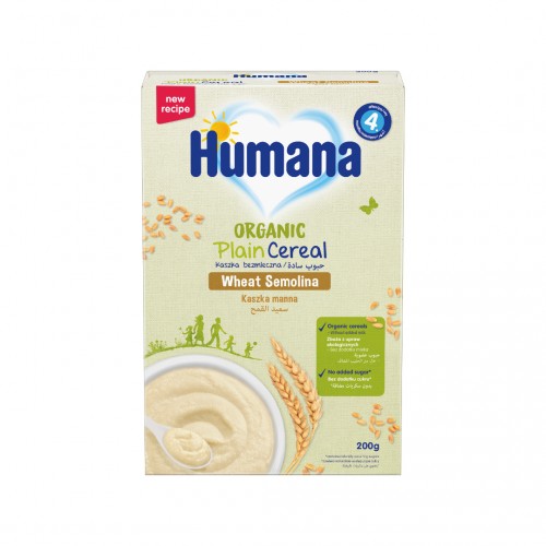 Humana Βιολογική Κρέμα με Σιμιγδάλι Χωρίς Γάλα & Χωρίς Προσθήκη Ζάχαρης , Μετά τον 4ο Μήνα 200gr Humana Βιολογική Κρέμα με Σιμιγδάλι Χωρίς Γάλα & Χωρίς Προσθήκη Ζάχαρης , Μετά τον 4ο Μήνα 200gr