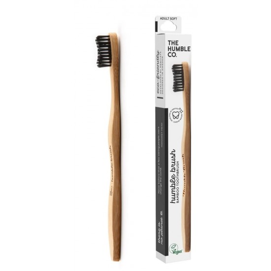 The Humble Co Humble Brush Οδοντόβουρτσα Bamboo Soft Ενηλίκων Μαύρη 1 τεμάχιο