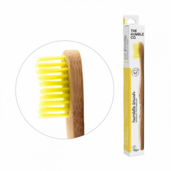 The Humble Co. Humble Brush Οδοντόβουρτσα Bamboo Medium Ενηλίκων Κίτρινη 1τμχ