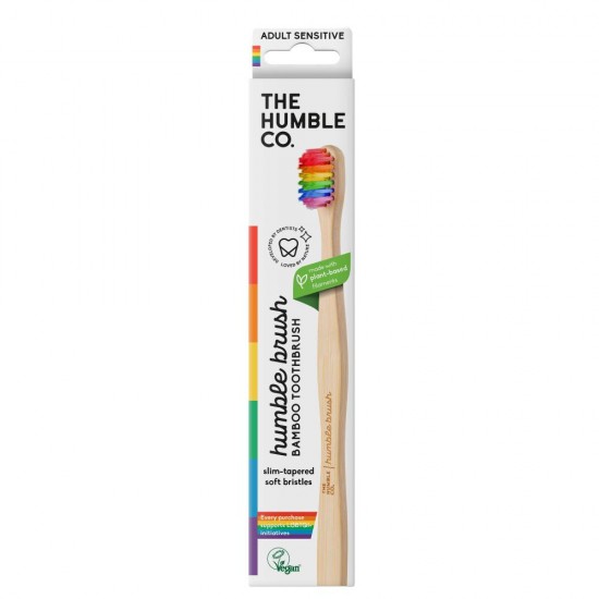 The Humble Co Proud Edition Brush Adult Sensitive Οδοντόβουρτσα Ενηλίκων για Ευαίσθητα Ούλα & Δόντια Πολύχρωμη