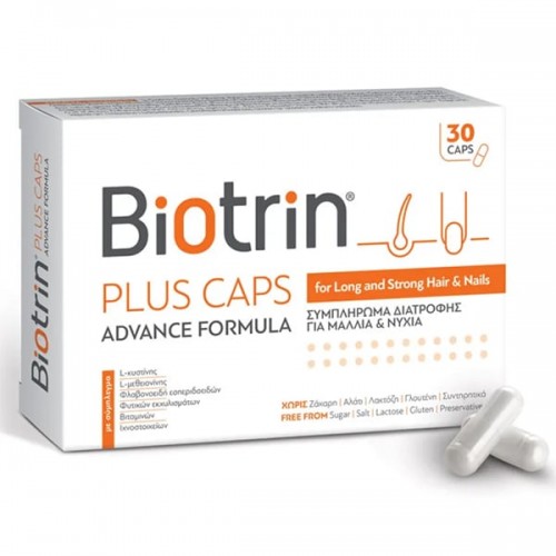 Biotrin Plus Caps Συμπλήρωμα Διατροφής για Μαλλιά και Νύχια 30caps Biotrin Plus Caps Συμπλήρωμα Διατροφής για Μαλλιά και Νύχια 30caps