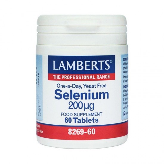 Lamberts Selenium 200μg, Σελήνιο 60 Tabs 