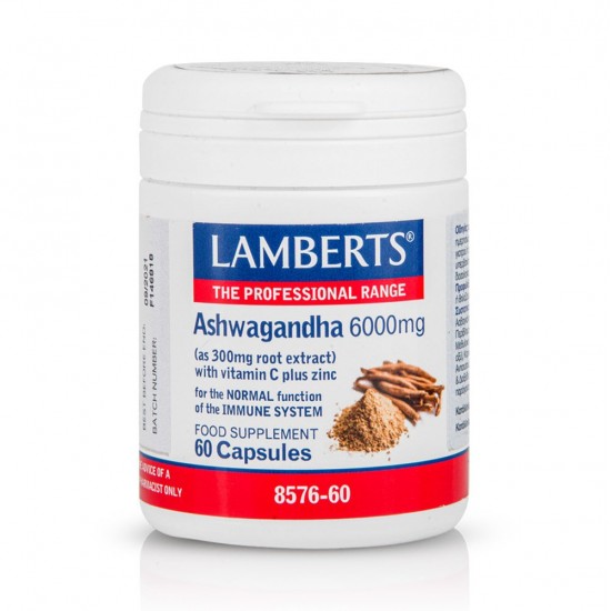 Lamberts Ashwagandha 6000mg Για την Υγεία του Ανοσοποιητικού Συστήματος 60 Caps