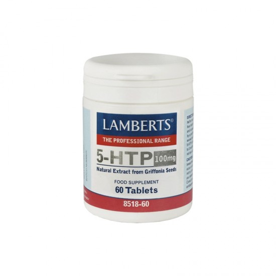 Lamberts 5-HTP 100mg, Φυσικό Εκχύλισμα του φυτού Griffonia Seeds 60 Tabs