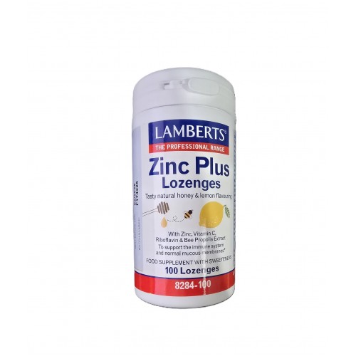 Lamberts Zinc Plus Lozenges, Παστίλιες Με Βιταμίνη C και Πρόπολη 100loz. Lamberts Zinc Plus Lozenges, Παστίλιες Με Βιταμίνη C και Πρόπολη 100loz.