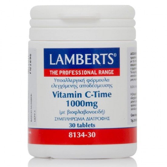 Lamberts Vitamin C 1000mg Time Release Βιταμίνη C Βραδείας Απελευθέρωσης 30 Tablets