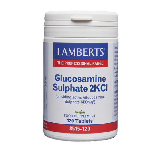 Lamberts  Glucosamine Sulphate 2KCI 1400mg, (Παρέχει Θειϊκή Γλυκοζαμίνη 1100mg) 120 Tabs