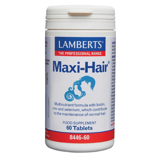 Lamberts Maxi-Hair, Πολυβιταμίνη με Μικροθρεπτικά Συστατικά για Υγιή Μαλλιά 60 Tabs