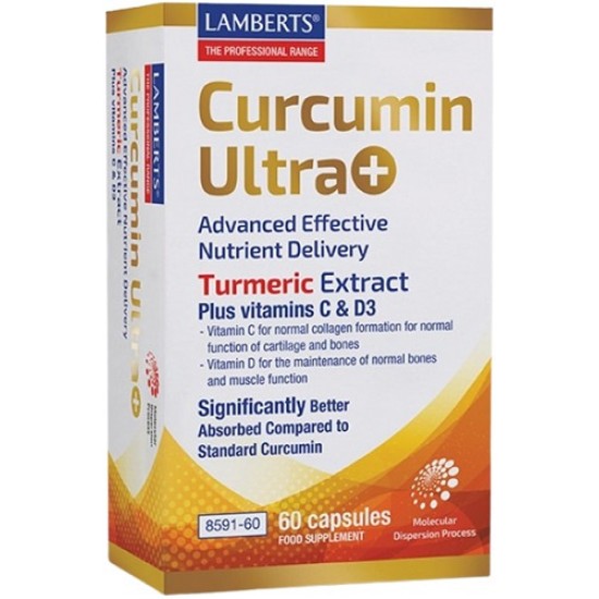 Lamberts Curcumin Ultra+, Εκχύλισμα Κουρκουμά 60 Tabs