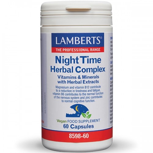 Lamberts Night Time Herbal Complex-Συμπλήρωμα Διατροφής για την Βελτίωση του Ύπνου 60caps Lamberts Night Time Herbal Complex-Συμπλήρωμα Διατροφής για την Βελτίωση του Ύπνου 60caps