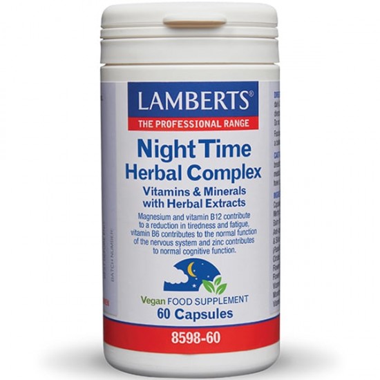 Lamberts Night Time Herbal Complex-Συμπλήρωμα Διατροφής για την Βελτίωση του Ύπνου 60caps