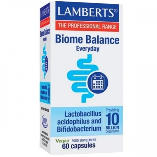 Lamberts Biome Balance Everyday Προβιοτικό Για την καθημερινή Υποστήριξη Του Εντέρου 60 Φυτικές Κάψουλες Lamberts Biome Balance Everyday Προβιοτικό Για την καθημερινή Υποστήριξη Του Εντέρου 60 Φυτικές Κάψουλες