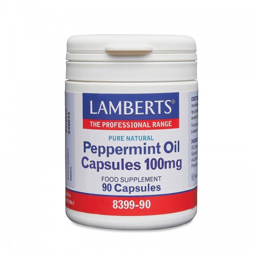 Lamberts Peppermint Oil 100mg Συμπλήρωμα Διατροφής με Έλαιο Μέντας, 90caps Lamberts Peppermint Oil 100mg Συμπλήρωμα Διατροφής με Έλαιο Μέντας, 90caps