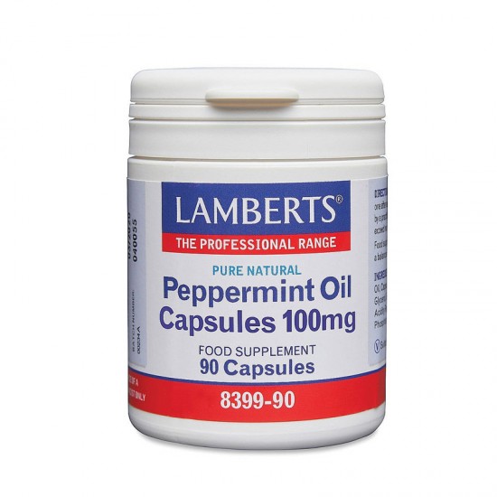 Lamberts Peppermint Oil 100mg Συμπλήρωμα Διατροφής με Έλαιο Μέντας, 90caps