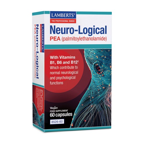 Lamberts Neuro-Logical PEA with Vitamins B1,B6 & B12, Φυσιολογική Λειτουργία Νευρικού Συστήματος 60 Κάψουλες Lamberts Neuro-Logical PEA with Vitamins B1,B6 & B12, Φυσιολογική Λειτουργία Νευρικού Συστήματος 60 Κάψουλες