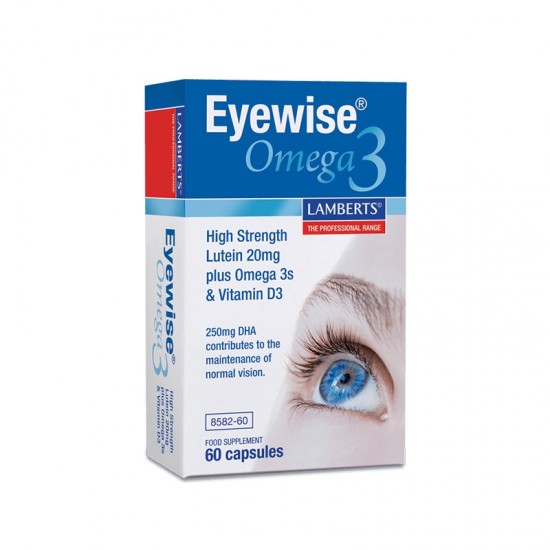 Lamberts Eyewise Omega 3, Ιχθυέλαιο 5πλης Μοριακής Απόσταξης με Λουτείνη & Ζεαξανθίνη 60 Caps