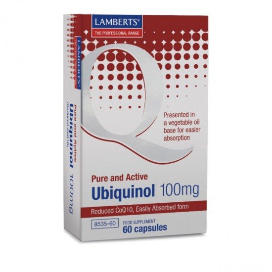 Lamberts Ubiquinol 100mg, Ενεργός Μορφή του Συνενζύμου Q10 (ουμπικινόνη) 60 Caps Lamberts Ubiquinol 100mg, Ενεργός Μορφή του Συνενζύμου Q10 (ουμπικινόνη) 60 Caps