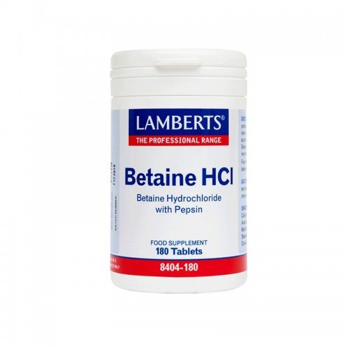 Lamberts Betaine HCI 324mg/Pepsin 5mg 180 Tabs Lamberts Betaine HCI 324mg/Pepsin 5mg 180 Tabs
