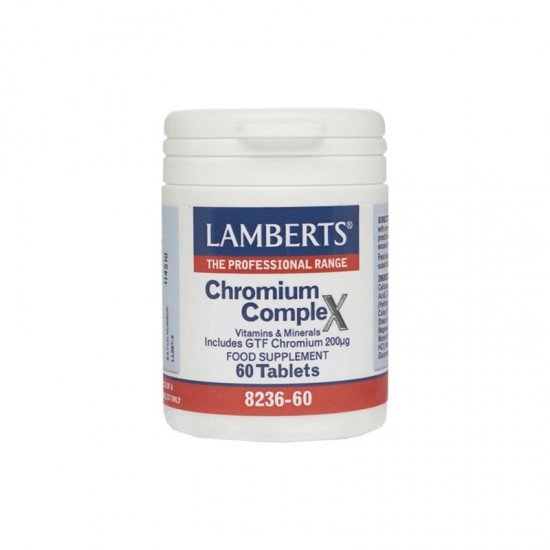 Lamberts Chromium Complex 200μg, Χρώμιο 60 Tabs Lamberts Chromium Complex 200μg, Χρώμιο 60 Tabs