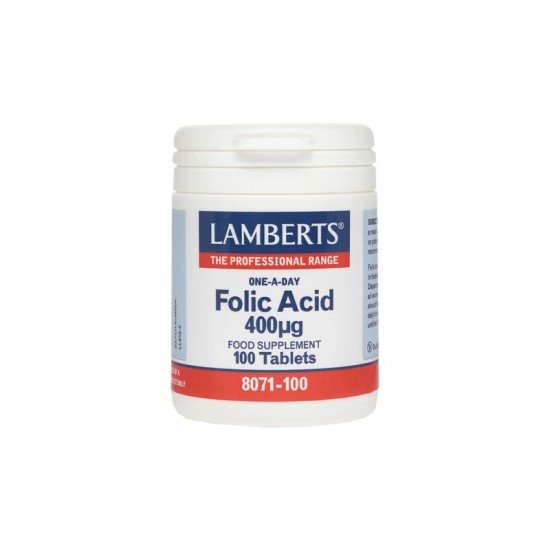 Lamberts Folic Acid 400μg, Φολικό Οξύ 100 Tabs