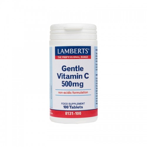 Lamberts Gentle Vitamin C 500mg, μη Όξινη Μορφή Βιταμίνης C 100 Tabs Lamberts Gentle Vitamin C 500mg, μη Όξινη Μορφή Βιταμίνης C 100 Tabs
