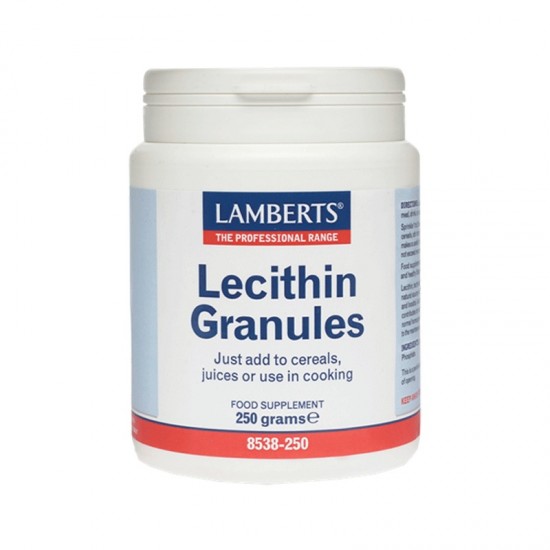 Lamberts  Soya Lecithin Granules, Λεκιθίνη 250gr Ενεργοποιεί το Μεταβολισμό μας και Βοηθά στην Απώλεια Βάρους