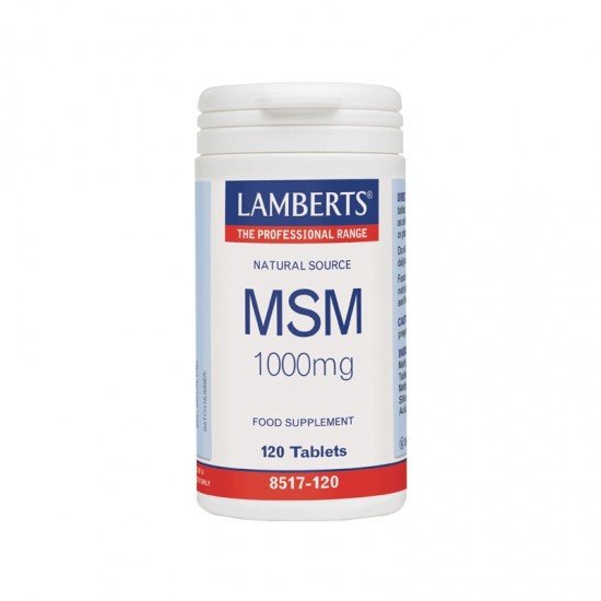 Lamberts MSM 1000mg, Μεθυλοσουλφμεθάνη 120 Tabs