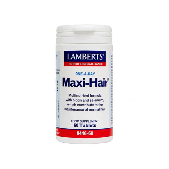 Lamberts Maxi-Hair, Πολυβιταμίνη με Μικροθρεπτικά Συστατικά για Υγιή Μαλλιά 60 Tabs