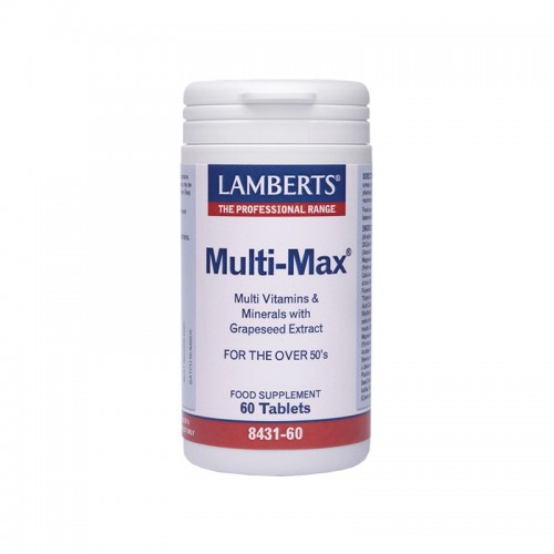 Lamberts Multi-Max, Πολυβιταμίνη ( Για Άτομα Άνω Των 50 Ετών ) 60 Tabs Lamberts Multi-Max, Πολυβιταμίνη ( Για Άτομα Άνω Των 50 Ετών ) 60 Tabs