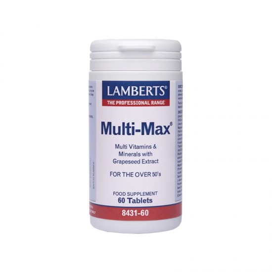Lamberts Multi-Max, Πολυβιταμίνη ( Για Άτομα Άνω Των 50 Ετών ) 60 Tabs