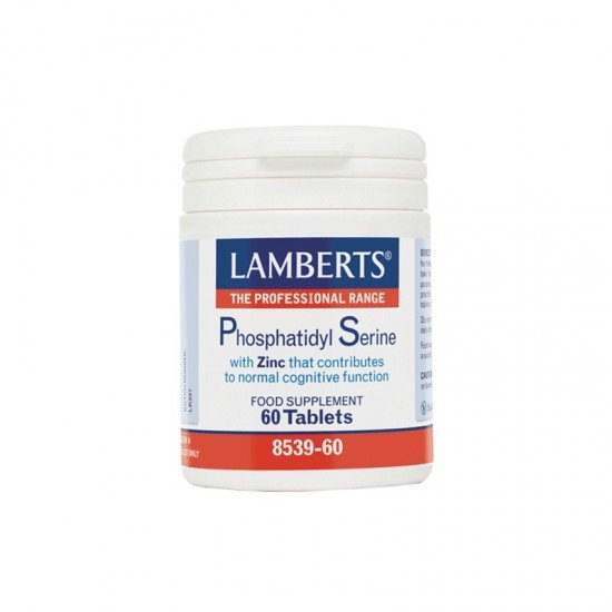 Lamberts Phosphatidyl Serine 100mg, Φωσφατιδυλοσερίνη με Προσθήκη Ψευδαργύρου 60 Tabs Lamberts Phosphatidyl Serine 100mg, Φωσφατιδυλοσερίνη με Προσθήκη Ψευδαργύρου 60 Tabs
