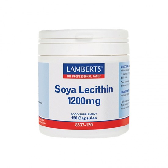 Lamberts  Soya Lecithin 1200mg, Λεκιθίνη 120 Caps Ενεργοποιεί το Μεταβολισμό μας και Βοηθά στην Απώλεια Βάρους