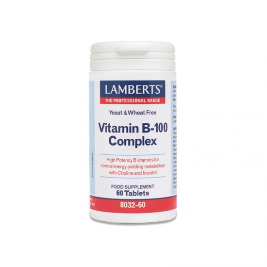 Lamberts Vitamin B-100 Complex, Βιταμίνες Συμπλέγματος Β 60 Tabs Lamberts Vitamin B-100 Complex, Βιταμίνες Συμπλέγματος Β 60 Tabs