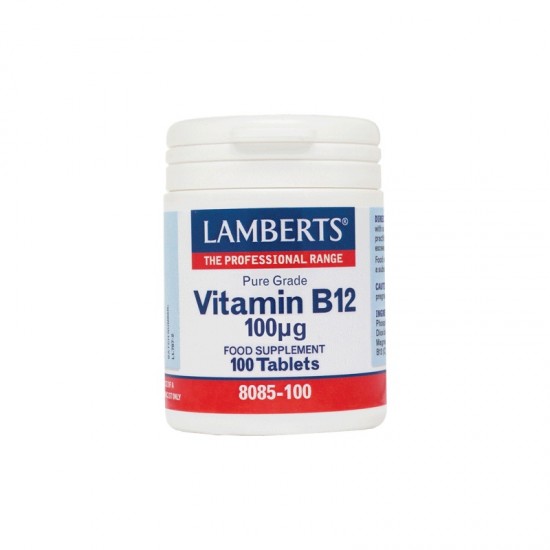 Lamberts Vitamin B12 100μg, Βιταμίνη Β12 (Μεθυλοκοβαλαμίνη) 100 Tabs