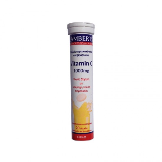 Lamberts Vitamin C 1000mg – Effervescent Tabs, Υδατοδιαλυτή Βιταμίνη 20 Tabs Lamberts Vitamin C 1000mg – Effervescent Tabs, Υδατοδιαλυτή Βιταμίνη 20 Tabs