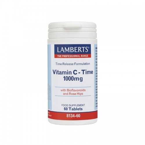 Lamberts Vitamin C Time Release 1000mg, Βιταμίνη C (με προσθήκη βιοφλαβονοειδών) 60 Tabs Lamberts Vitamin C Time Release 1000mg, Βιταμίνη C (με προσθήκη βιοφλαβονοειδών) 60 Tabs