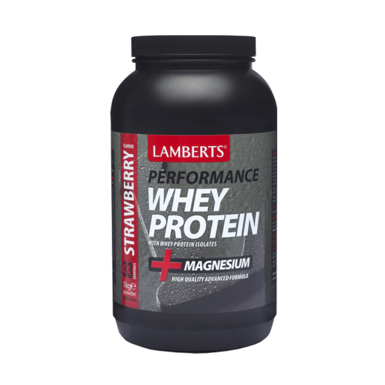Lamberts Whey Protein, Με Προσθήκη Μαγνησίου, Γεύση Φράουλα 1kg