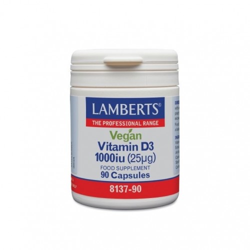 Lamberts Vegan Vitamin D3 1000IU (25μg) 90Caps Lamberts Vegan Vitamin D3 1000IU (25μg) 90Caps