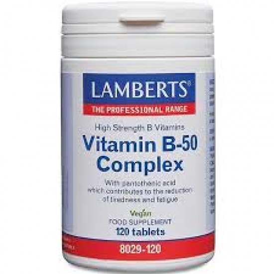 Lamberts Vitamin B-50 Complex Σύμπλεγμα Βιταμίνης B 120 Tablets