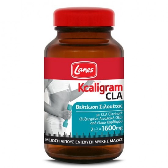 Lanes Kcaligram CLA 2caps=1600mg, Συμπλήρωμα Διατροφής για Μείωση Λίπους και Απώλεια Βάρους 60Caps.