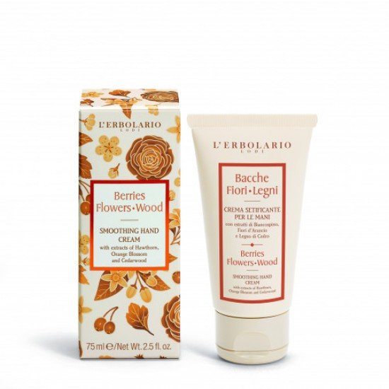 L' Erbolario Berries Flowers- Wood Smoothing Hand Cream, Ενυδατική Κρέμα Χεριών 75ml