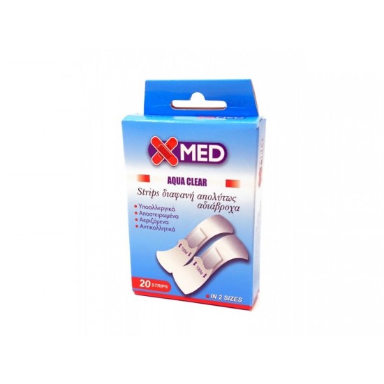 Medisei - X-MED Aqua Clear strips 20 τεμ.(στενά φαρδιά)