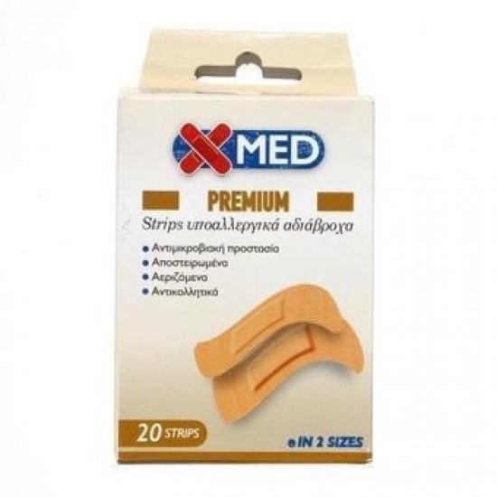 X-Med Premium Strips Υποαλλεργικά Αδιάβροχα 2 Μεγέθη 20 Τεμάχια X-Med Premium Strips Υποαλλεργικά Αδιάβροχα 2 Μεγέθη 20 Τεμάχια