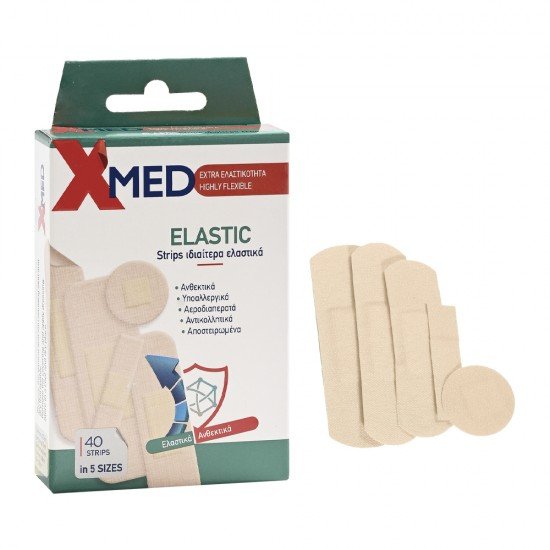Medisei X-Med Strips Ιδιαίτερα Ελαστικά με 5 μεγέθη 40 Strips