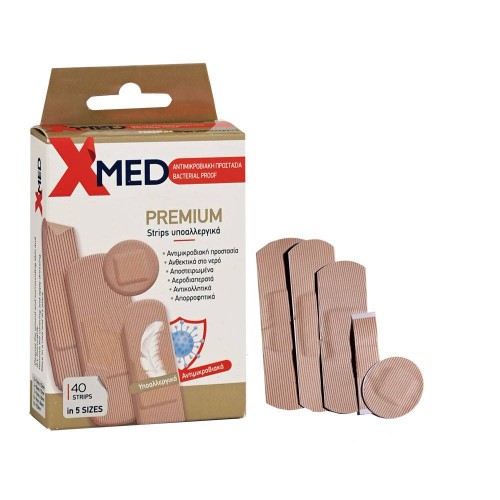 X-Med Premium Strips Αδιάβροχα 40 Τεμάχια σε 5 μεγέθη