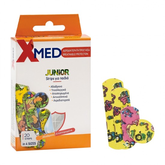 X-Med Strips Junior Παιδικά Αδιάβροχα 20τμχ X-Med Strips Junior Παιδικά Αδιάβροχα 20τμχ