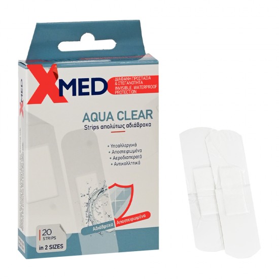 Medisei - X-MED Aqua Clear strips 20 τεμ.(στενά φαρδιά)