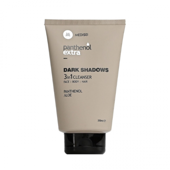 Panthenol Extra Dark Shadows 3in1 Ανδρικό Καθαριστικό για Πρόσωπο & Σώμα & Μαλλιά 200ml